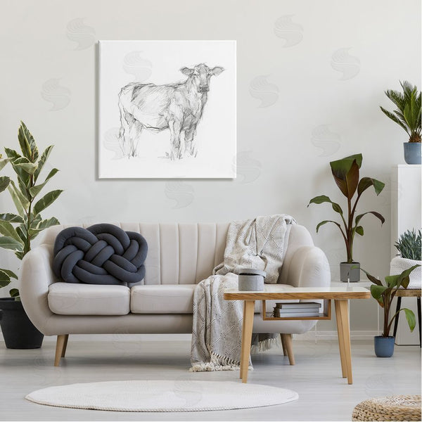 Stupell Industries Ethan Harper | Minimal Cattle Sketch Wall Art