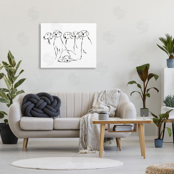 Stupell Industries Ethan Harper | Minimal Dogs Doodle Wall Art