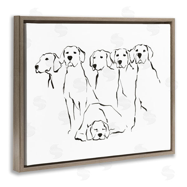 Stupell Industries Ethan Harper | Minimal Dogs Doodle Wall Art
