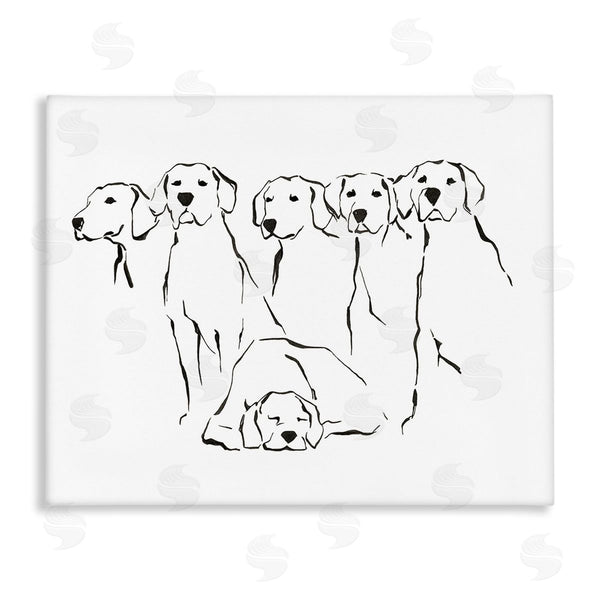 stupell industries Ethan Harper | Minimal Dogs Doodle Wall Art
