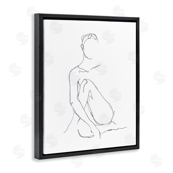 Stupell Industries Ethan Harper | Minimal Female Figure Drawing Contour Linework