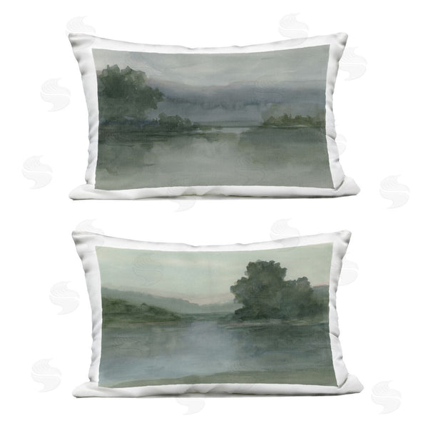 Stupell Industries Ethan Harper | Misty Twilight Lake View Printed Throw Pillow Set