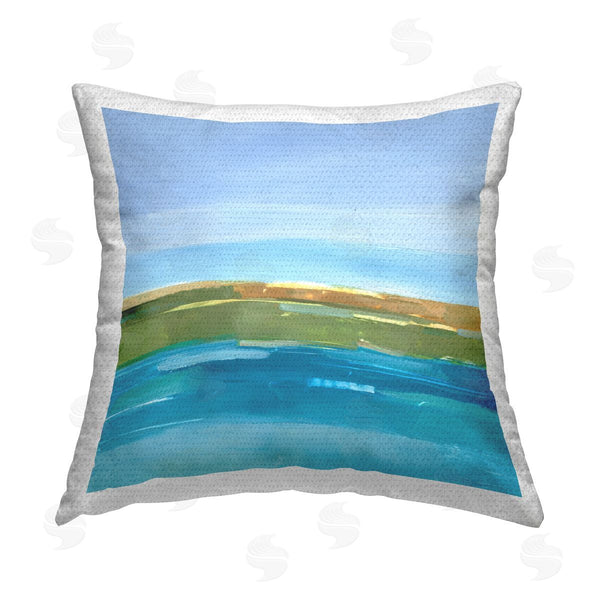 Stupell Industries Ethan Harper | Modern Ocean Landscape Printed Throw Pillow