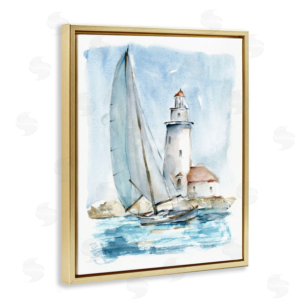 Stupell Industries Ethan Harper | Nautical Sailboat & Lighthouse