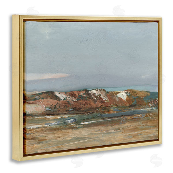 Stupell Industries Ethan Harper | Neutral Desert Terrain Abstraction