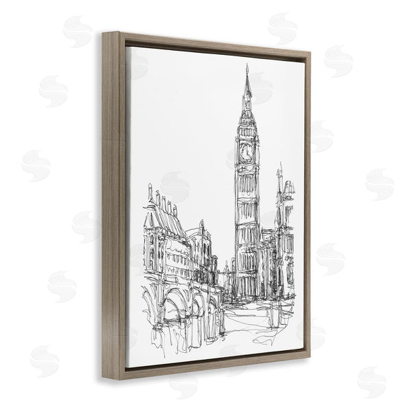 Stupell Industries Ethan Harper | Parisian Cityscape Sketch