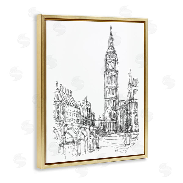 Stupell Industries Ethan Harper | Parisian Cityscape Sketch