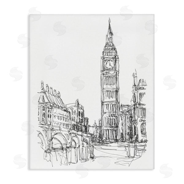 stupell industries Ethan Harper | Parisian Cityscape Sketch