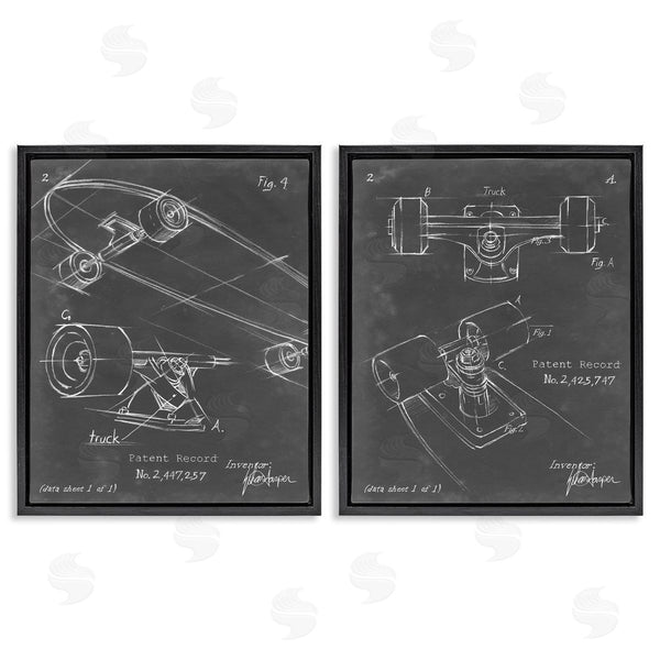 Stupell Industries Ethan Harper | Patent Diagram Of Skateboard Wall Art