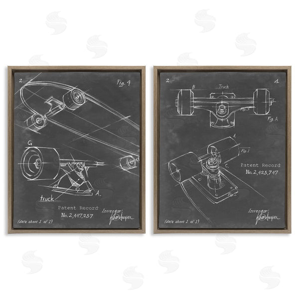 Stupell Industries Ethan Harper | Patent Diagram Of Skateboard Wall Art