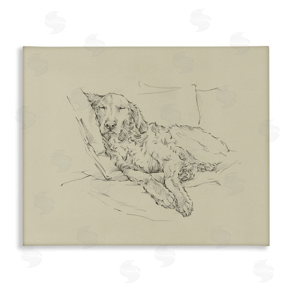 stupell industries Ethan Harper | Peaceful Resting Labrador Dog Pencil Sketch Drawing Wall Art
