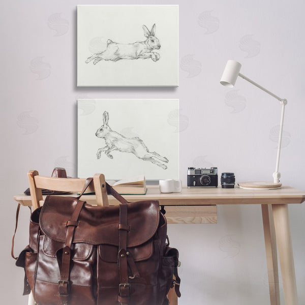 Stupell Industries Ethan Harper | Pencil Sketch Rabbit Jumping Wall Art