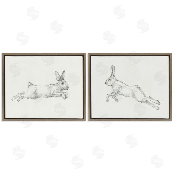 Stupell Industries Ethan Harper | Pencil Sketch Rabbit Jumping Wall Art