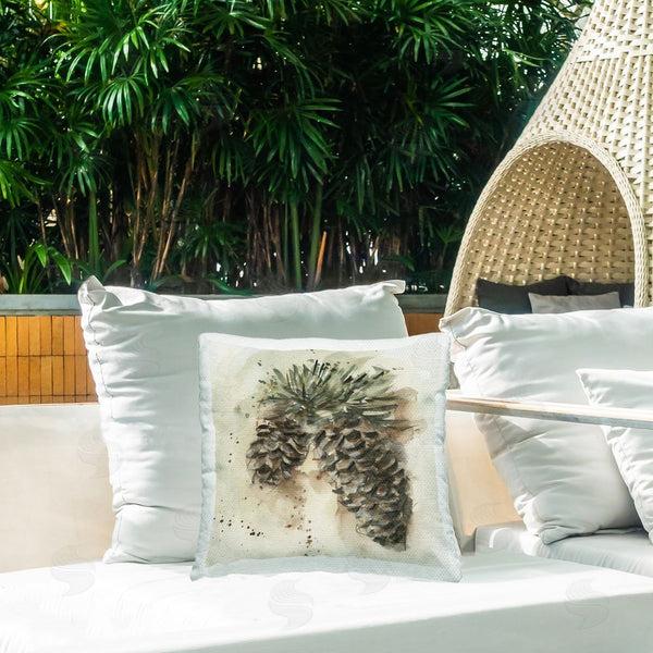 Stupell Industries Ethan Harper | Pine Cone Watercolor Printed Throw Pillow
