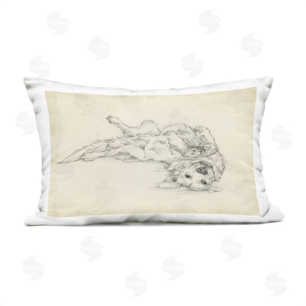 Stupell Industries Ethan Harper | Playful Pup Sketch Printed Throw Pillow