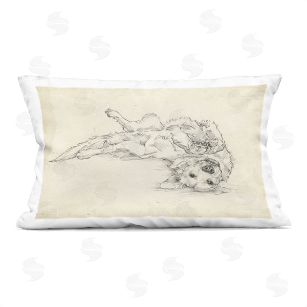 stupell industries Ethan Harper | Playful Pup Sketch Printed Throw Pillow