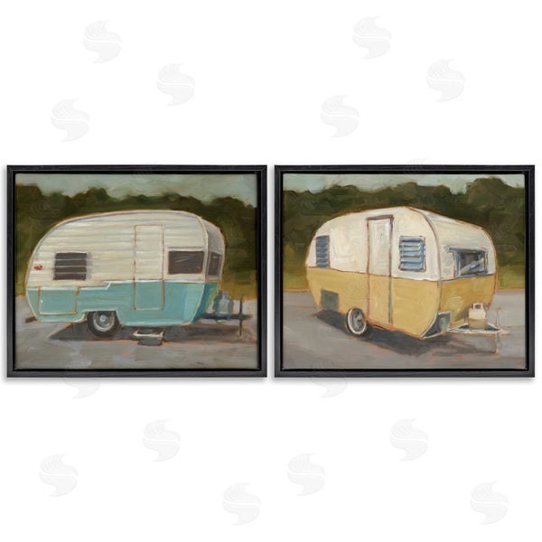 Stupell Industries Ethan Harper | Retro Campers Blue & Yellow