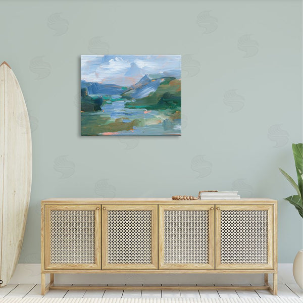 Stupell Industries Ethan Harper | River Through Mountains Abstract Scene Wall Art