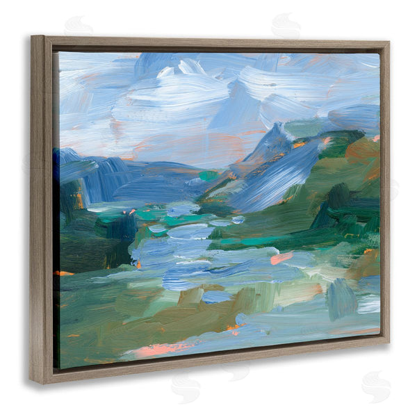 Stupell Industries Ethan Harper | River Through Mountains Abstract Scene Wall Art