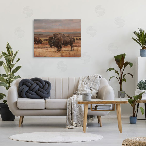 Stupell Industries Ethan Harper | Rural Pasture With Bison Wall Art