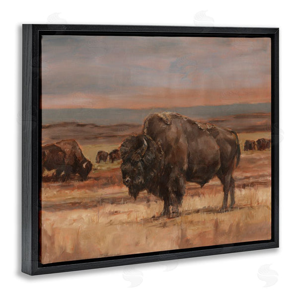 Stupell Industries Ethan Harper | Rural Pasture With Bison Wall Art