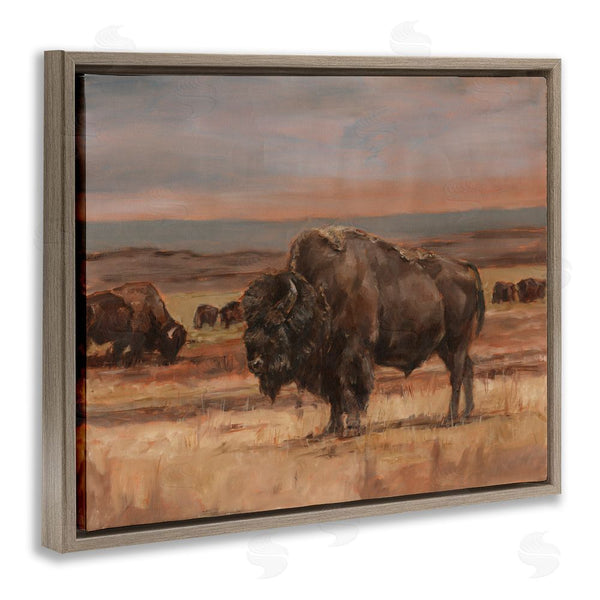 Stupell Industries Ethan Harper | Rural Pasture With Bison Wall Art