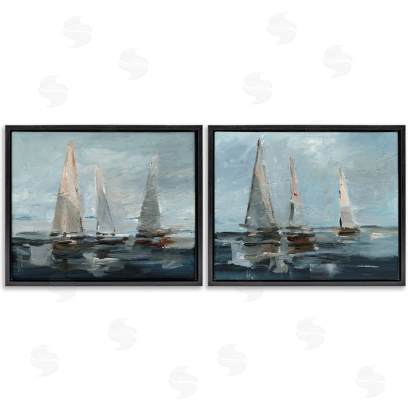 Stupell Industries Ethan Harper | Sailboat Seascape Impressions