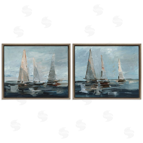 Stupell Industries Ethan Harper | Sailboat Seascape Impressions