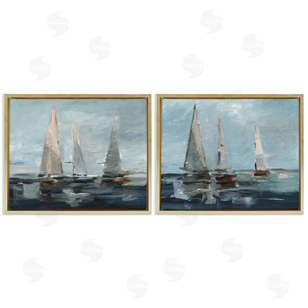 Stupell Industries Ethan Harper | Sailboat Seascape Impressions