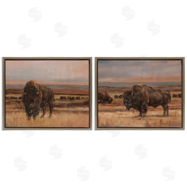Stupell Industries Ethan Harper | Scattered Bison & Farmland Wall Art
