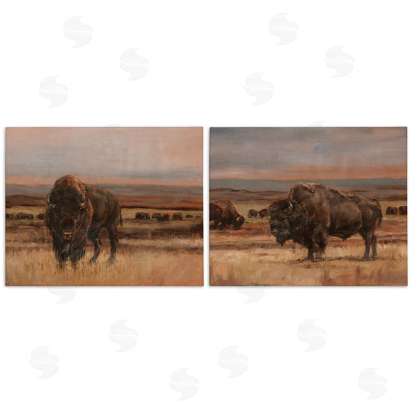 stupell industries Ethan Harper | Scattered Bison & Farmland Wall Art