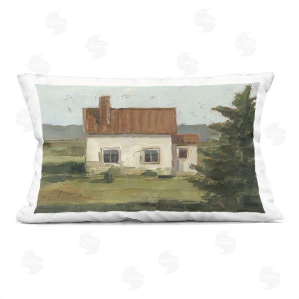 stupell industries Ethan Harper | Secluded Cottage View Printed Throw Pillow