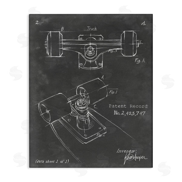 stupell industries Ethan Harper | Skateboard Truck Blueprint