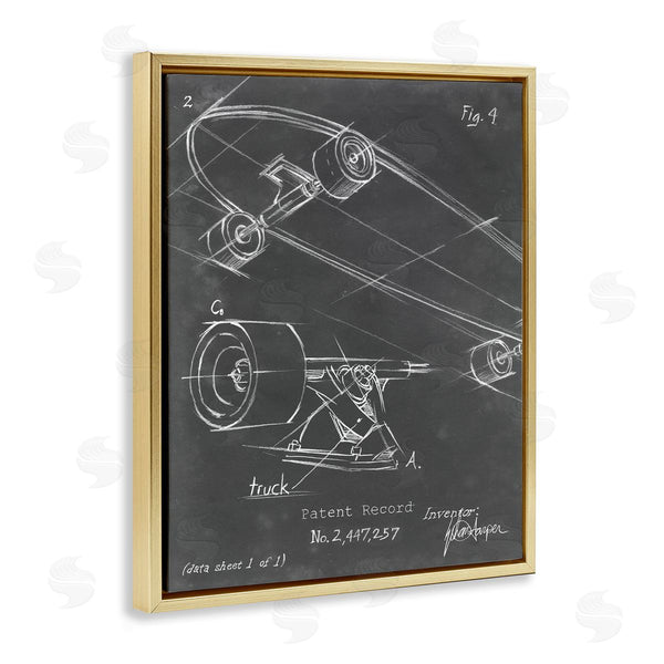 Stupell Industries Ethan Harper | Skateboard Truck Diagram