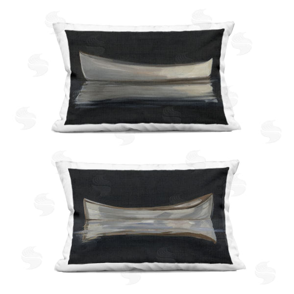 stupell industries Ethan Harper | Still Canoe Reflections Printed Throw Pillow Set