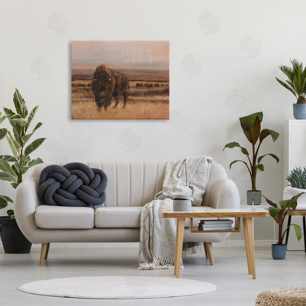 Stupell Industries Ethan Harper | Traditional Bison Landscape Wall Art