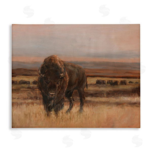stupell industries Ethan Harper | Traditional Bison Landscape Wall Art
