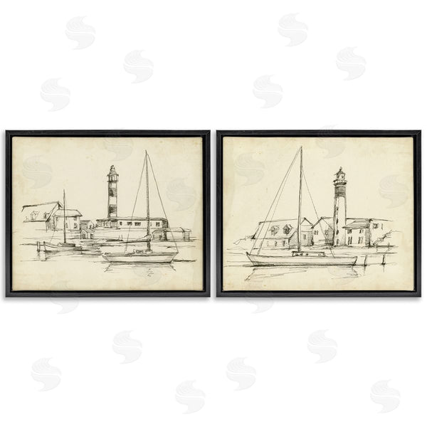 Stupell Industries Ethan Harper | Vintage Lighthouse Studies