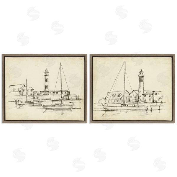 Stupell Industries Ethan Harper | Vintage Lighthouse Studies
