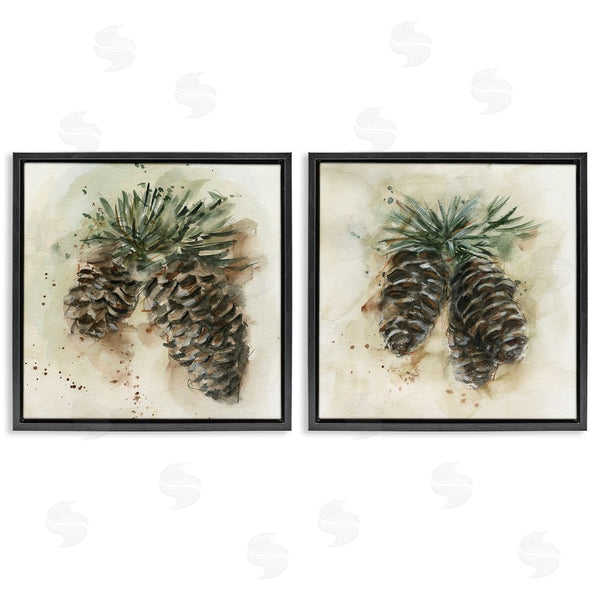 Stupell Industries Ethan Harper | Watercolor Drawing Pine Cones Wall Art