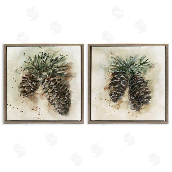 Stupell Industries Ethan Harper | Watercolor Drawing Pine Cones Wall Art