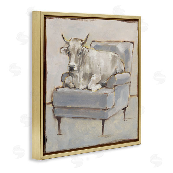 Stupell Industries Ethan Harper | White Cattle On Couch