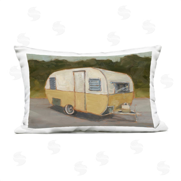 Stupell Industries Ethan Harper | Yellow Retro Camper Printed Throw Pillow