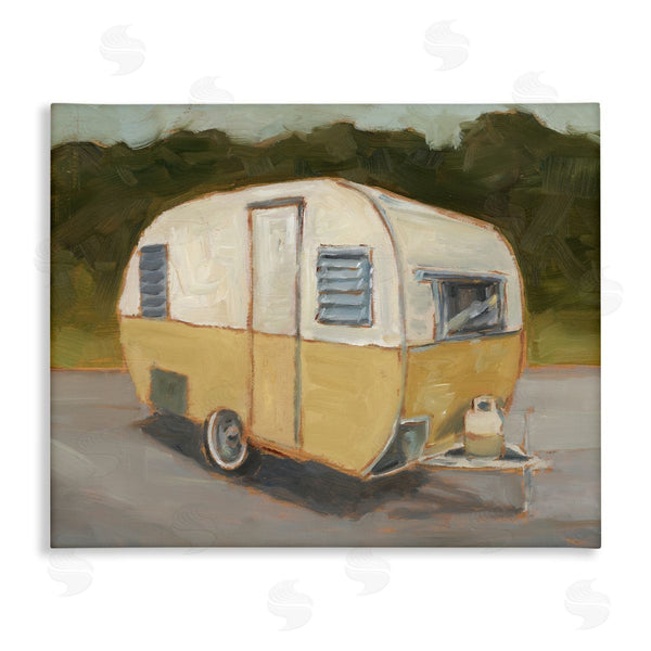 stupell industries Ethan Harper | Yellow Retro Camper