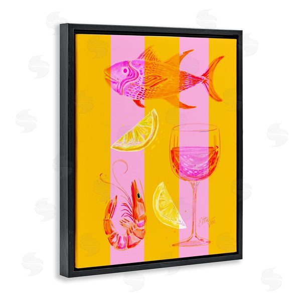 Stupell Industries EttaVee | Summer Seafood On Stripes