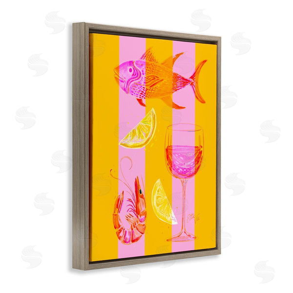 Stupell Industries EttaVee | Summer Seafood On Stripes