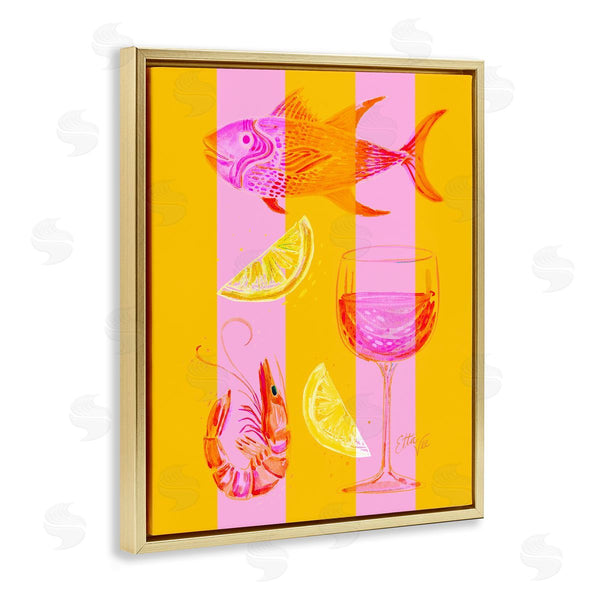 Stupell Industries EttaVee | Summer Seafood On Stripes