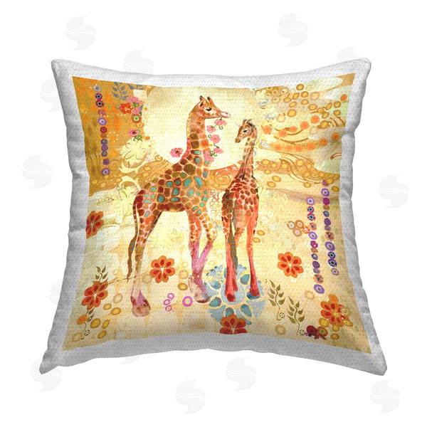 Stupell Industries Evelia Designs | Abstract Patterned Giraffe Printed Throw Pillow