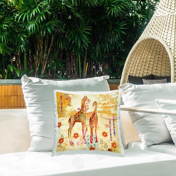Stupell Industries Evelia Designs | Abstract Patterned Giraffe Printed Throw Pillow