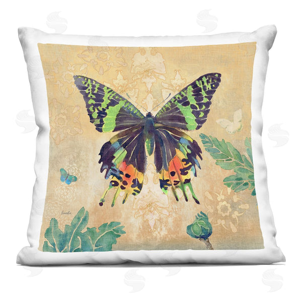 stupell industries Evelia Designs | Beautiful Butterfly Botanical Pattern Printed Throw Pillow